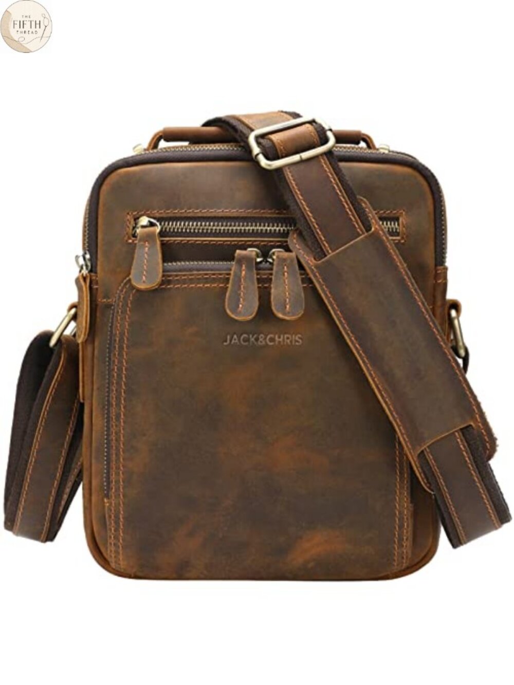 Genuine Cowhide Leather Messenger Bag Crossbody Work Business Bag